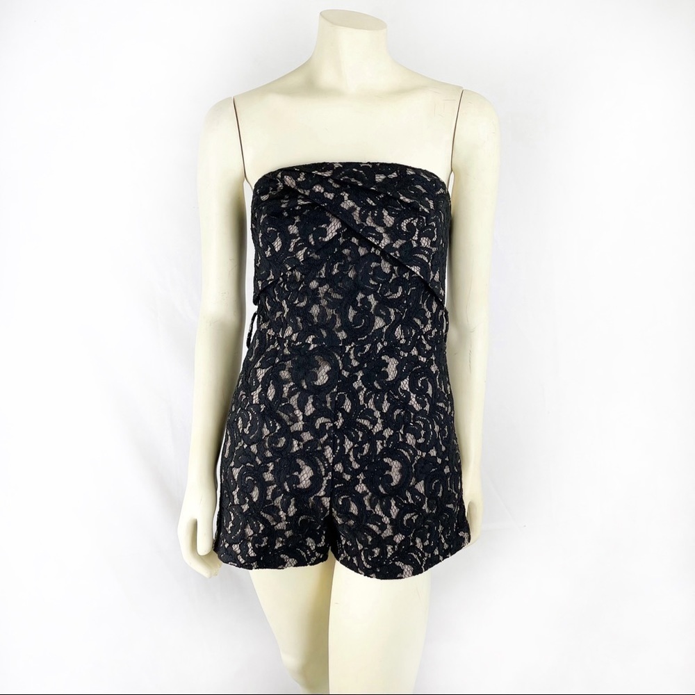 Tart collections strapless lace black romper